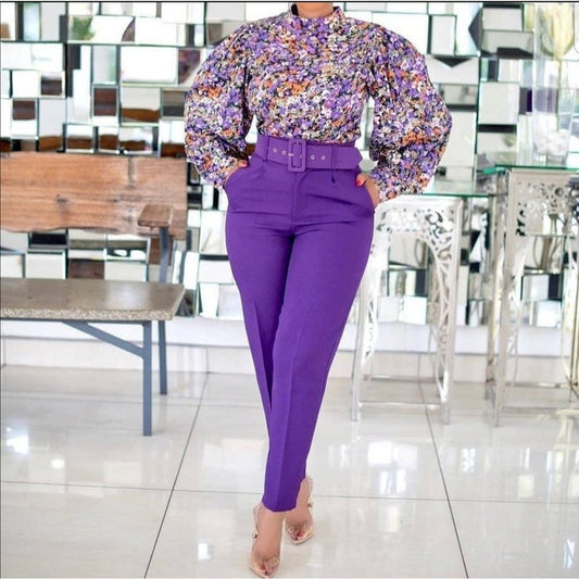 Formal pants displayed in different cuts and colors, tailored from quality fabrics like wool or polyester blends, designed for professional or dressy occasions